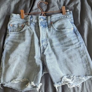 Levi's high rise denim shorts